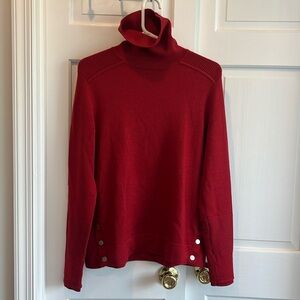 EUC women’s Athleta red sweater; size S; polyester, merino, nylon blend